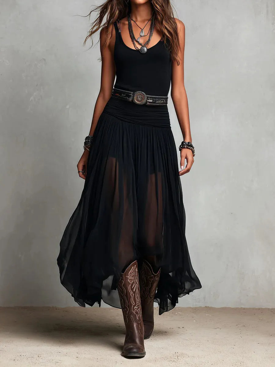 ENSEMBLE EUPHORIE - Elegant Double Layer Dress