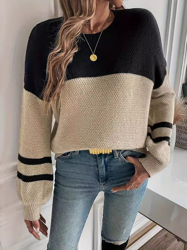 Brylee | Pull en maille bicolore