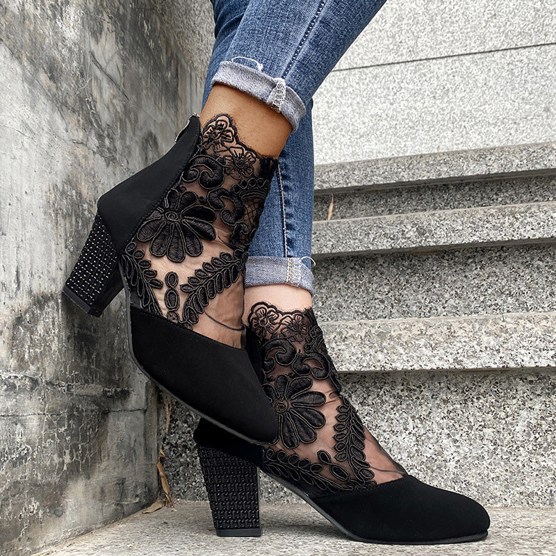JOLIE™ – elegantní krajkové kozačky na podpatku