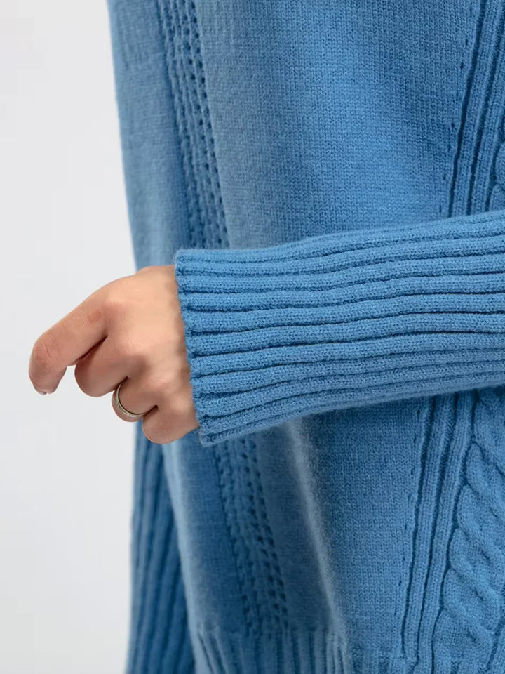 Scarlett | Chic High-Neck Knit Sweater & Loose Pants Set