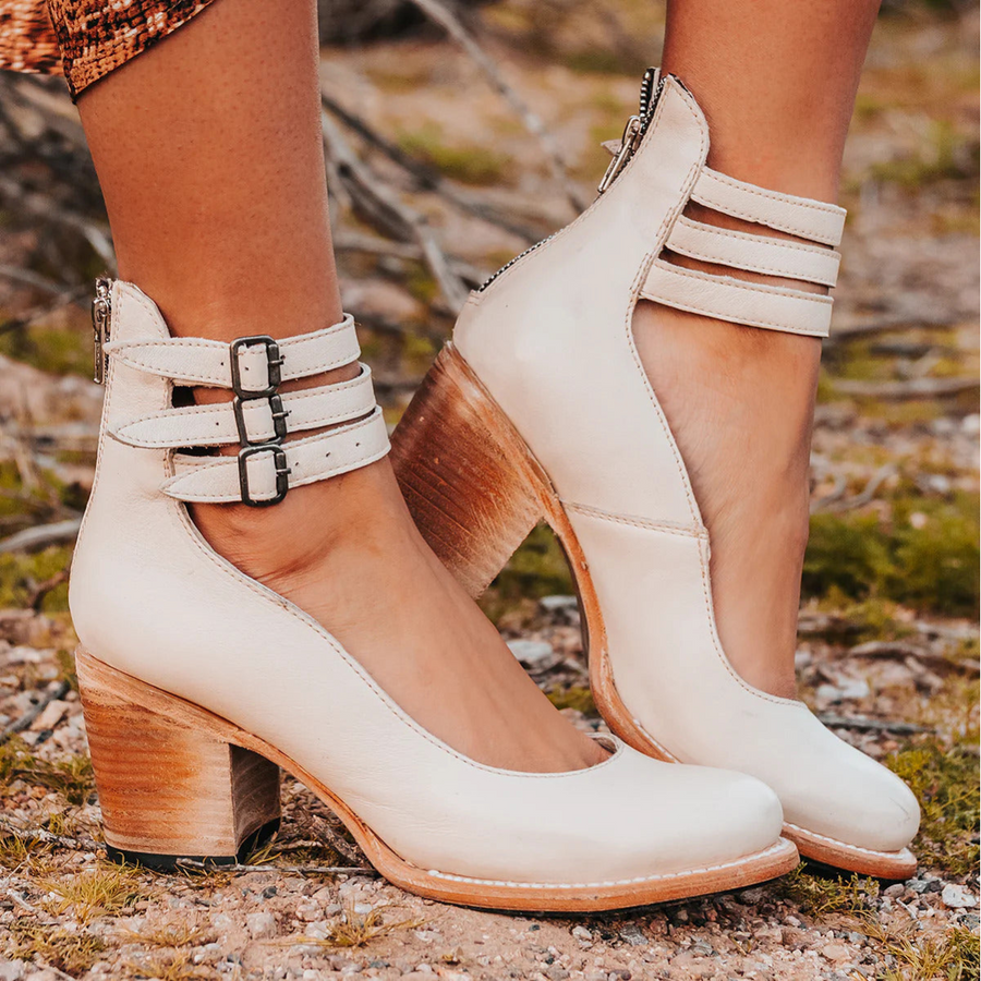 Elsa | Escarpins en cuir vintage à brides