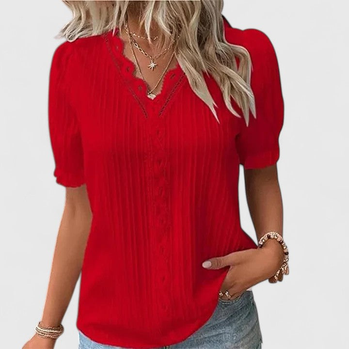 Avienne | Elegantní halenka s výstřihem do V