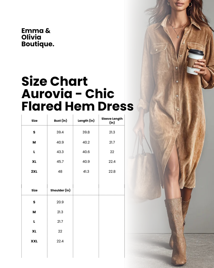 Aurovia - Chic Flared Hem Dress