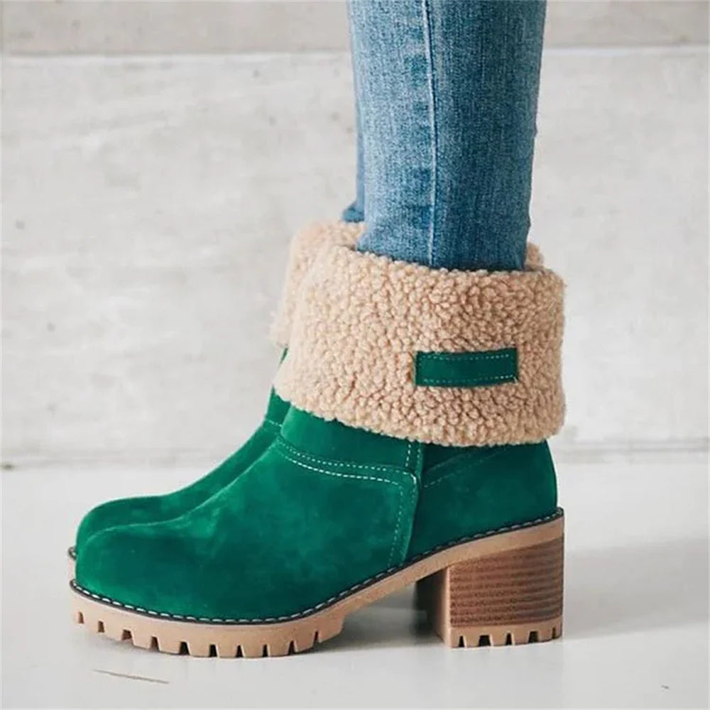Bottes Debbs imperméables doublées de laine douce pour femme