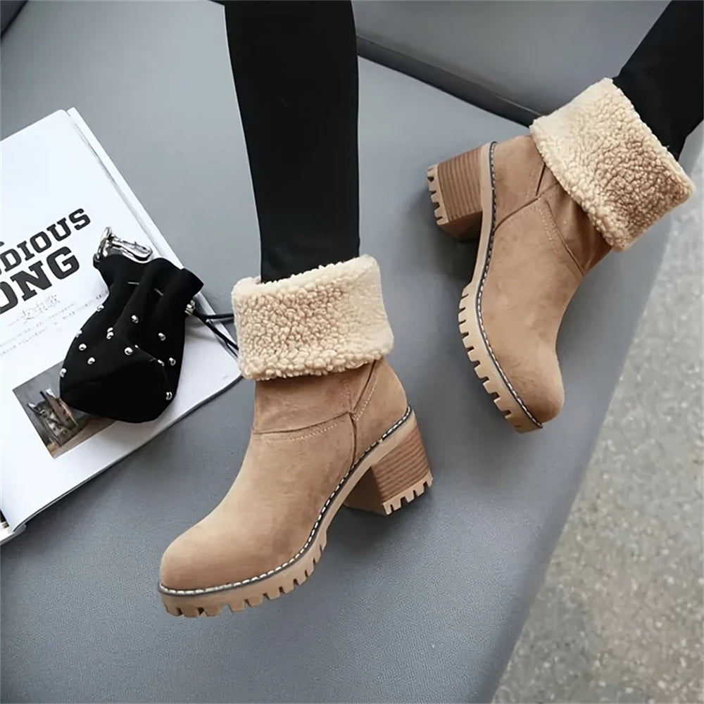 Bottes Debbs imperméables doublées de laine douce pour femme
