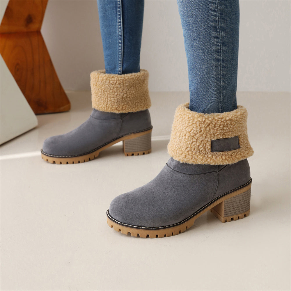Bottes Debbs imperméables doublées de laine douce pour femme