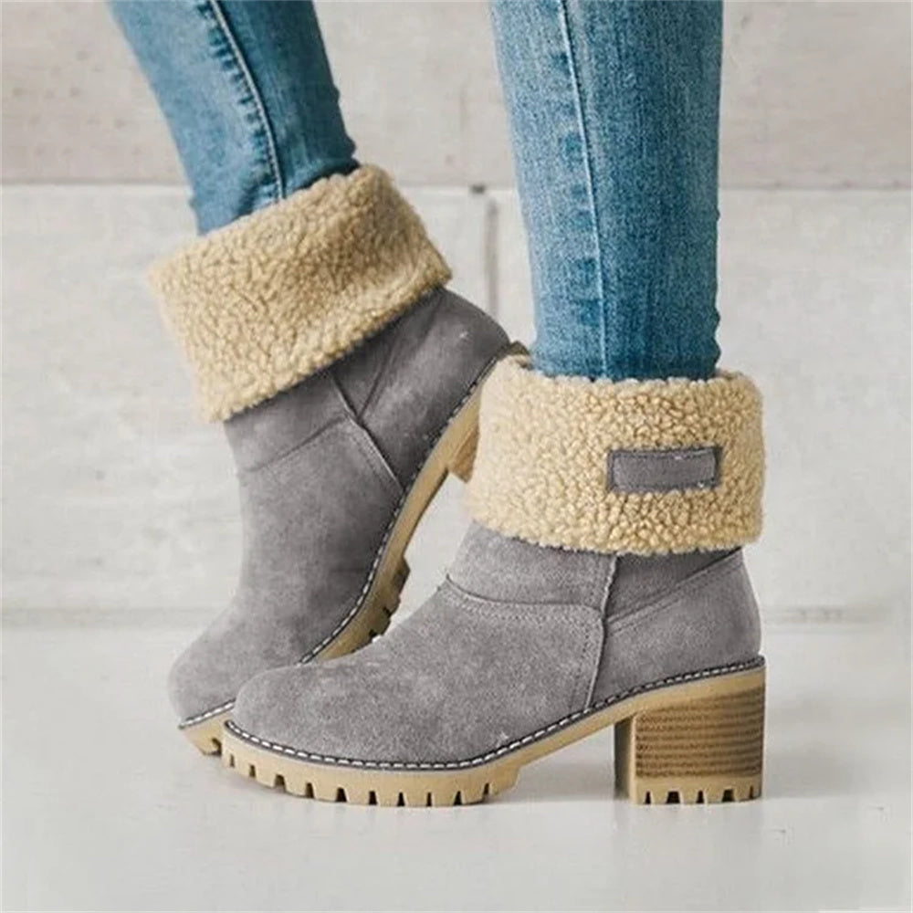 Bottes Debbs imperméables doublées de laine douce pour femme