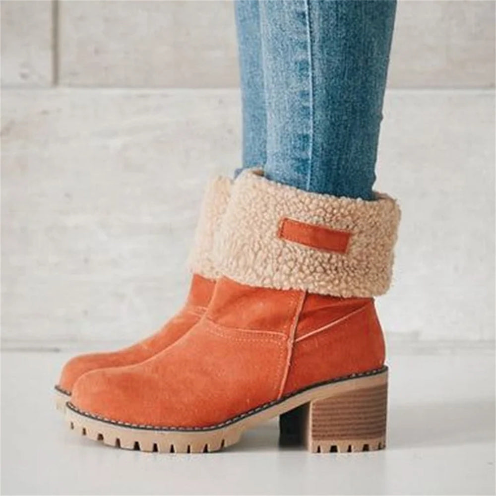 Bottes Debbs imperméables doublées de laine douce pour femme