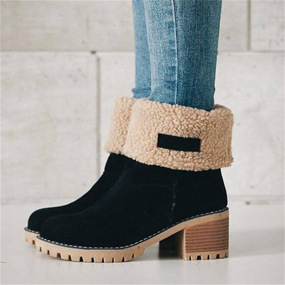 Bottes Debbs imperméables doublées de laine douce pour femme