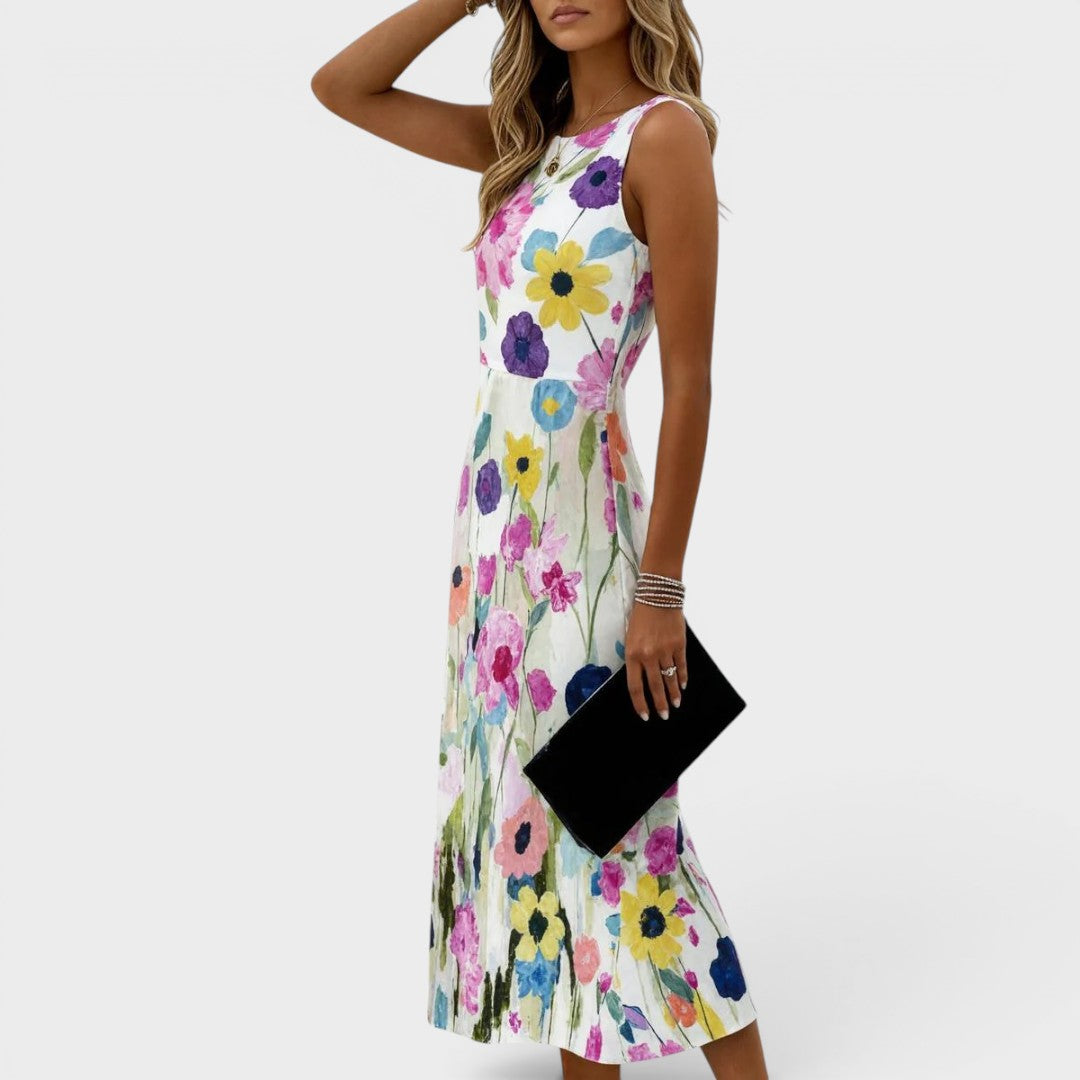 Illyria - Soft-Touch Floral Midi Dress