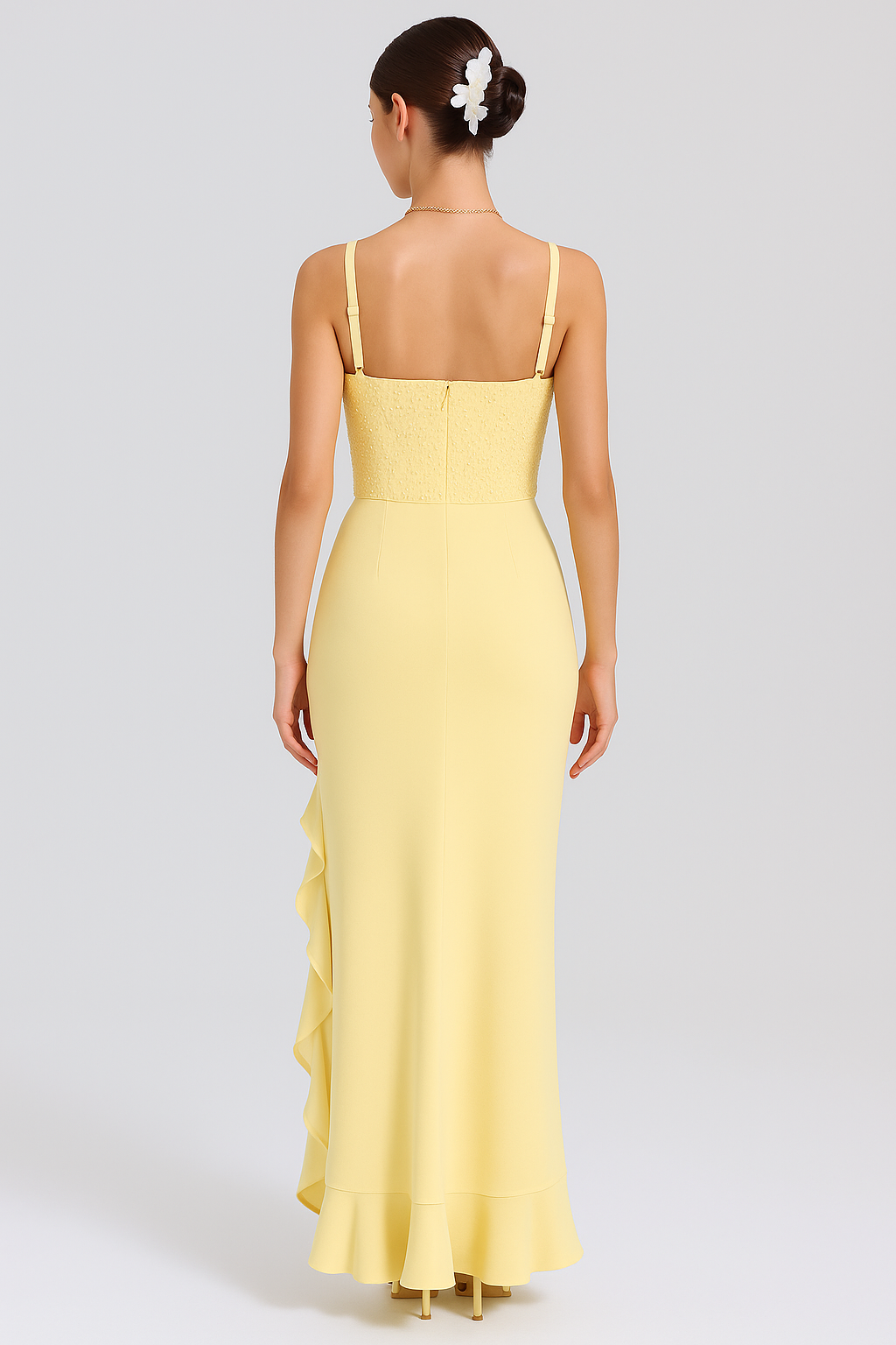 Bridgett | Robe Corset en Satin Froissé