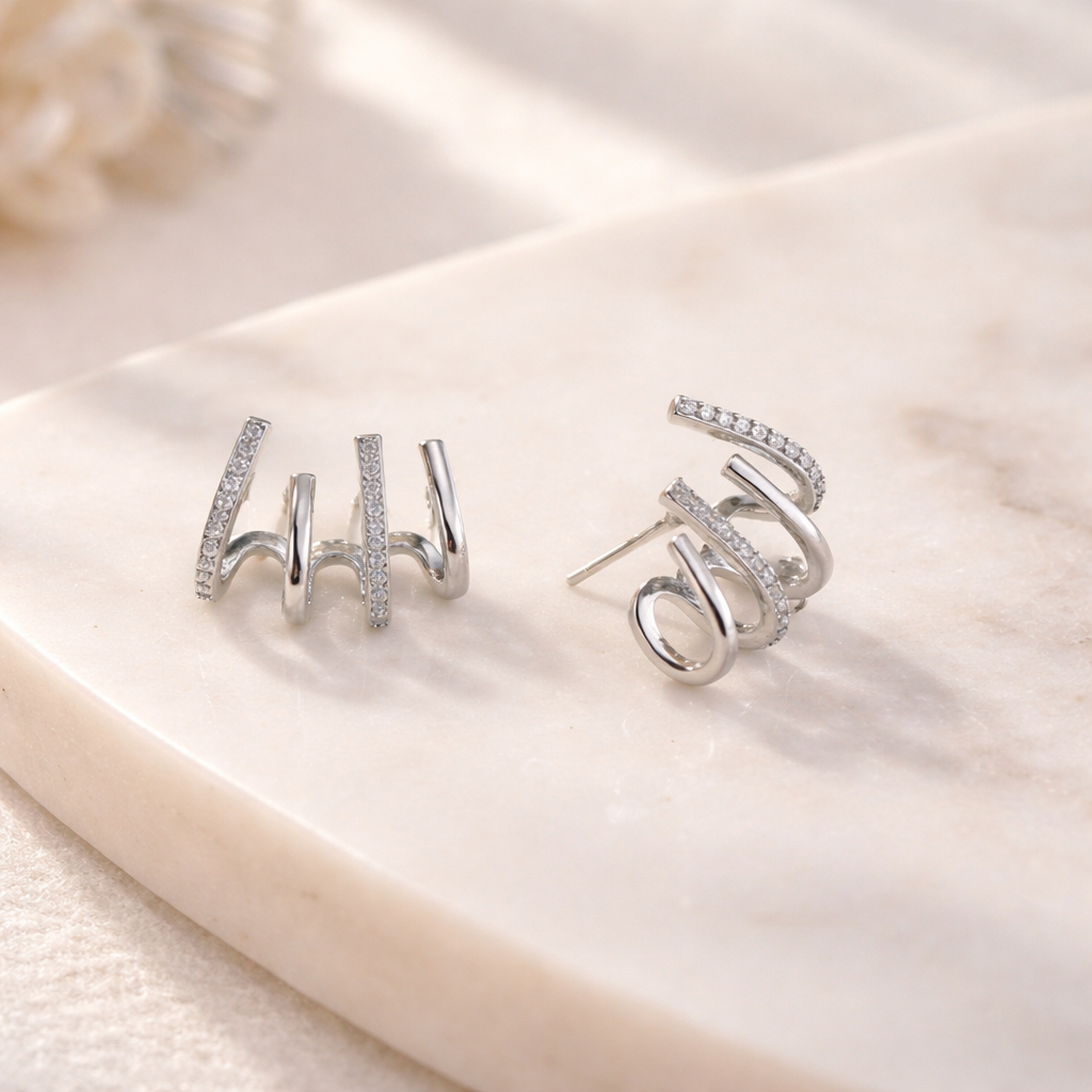 Zabby – spirálové náušnice, typ ear cuff