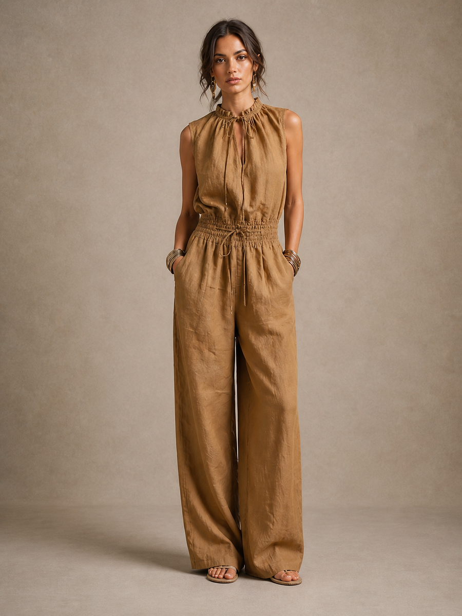 Jade - Soft-Touch Wide-Leg Jumpsuit