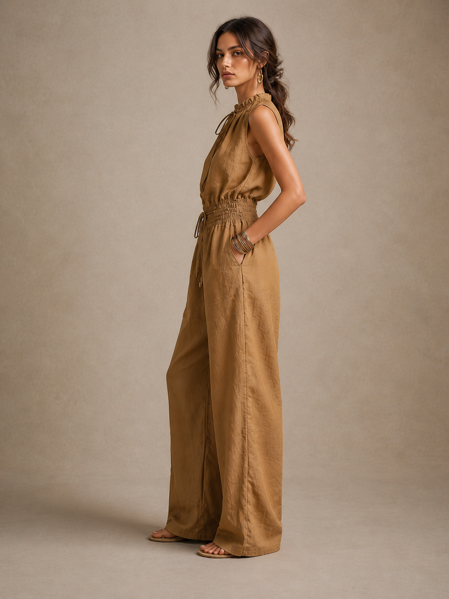 Jade - Soft-Touch Wide-Leg Jumpsuit