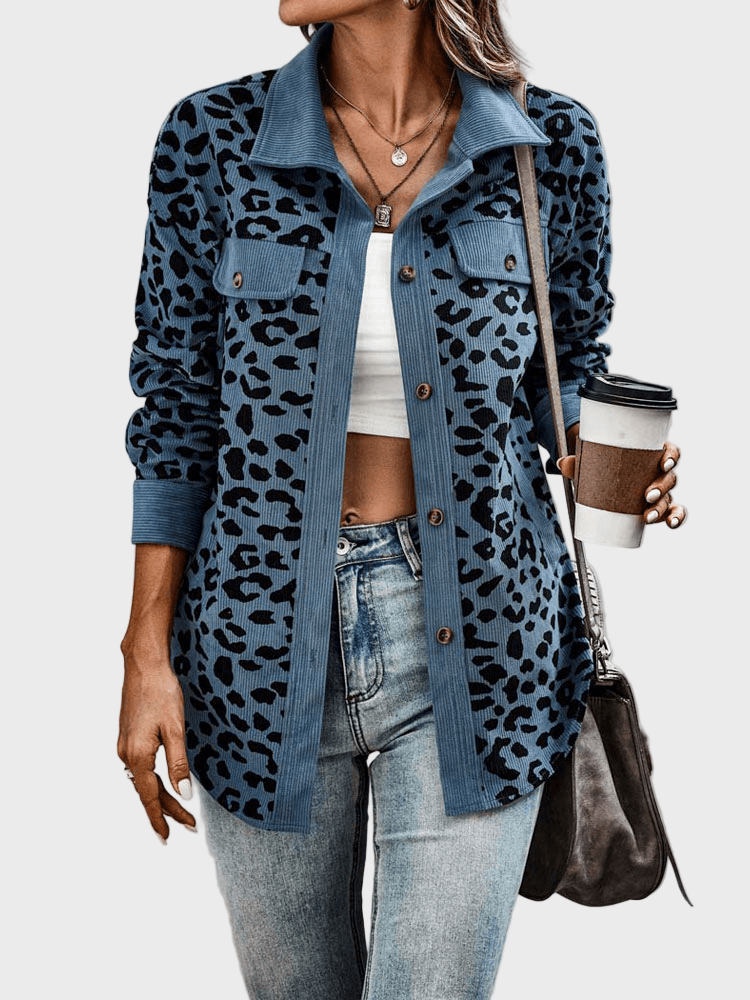 Chaqueta con estampado de leopardo