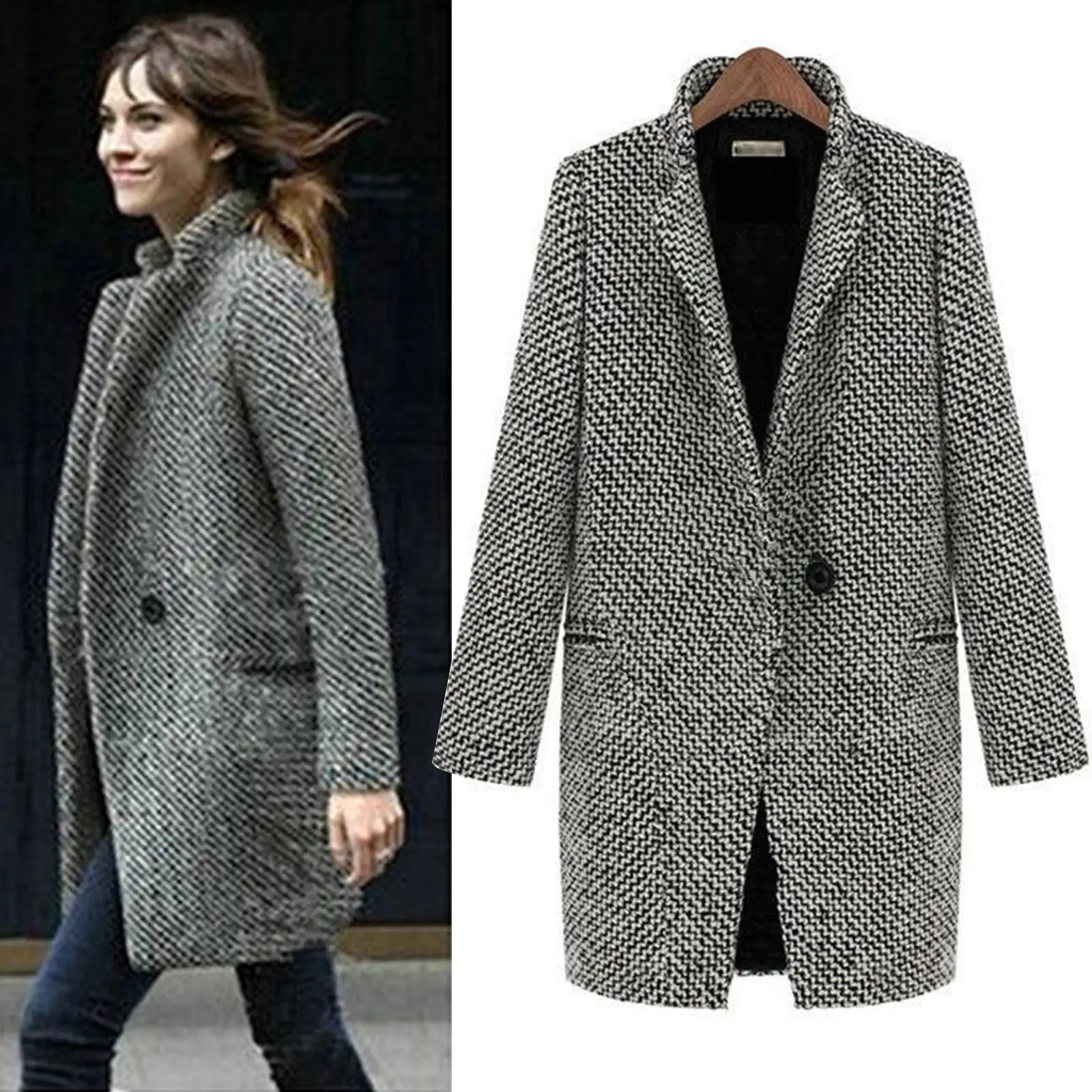 Evelyn - Abrigo Chic de Lana para Invierno