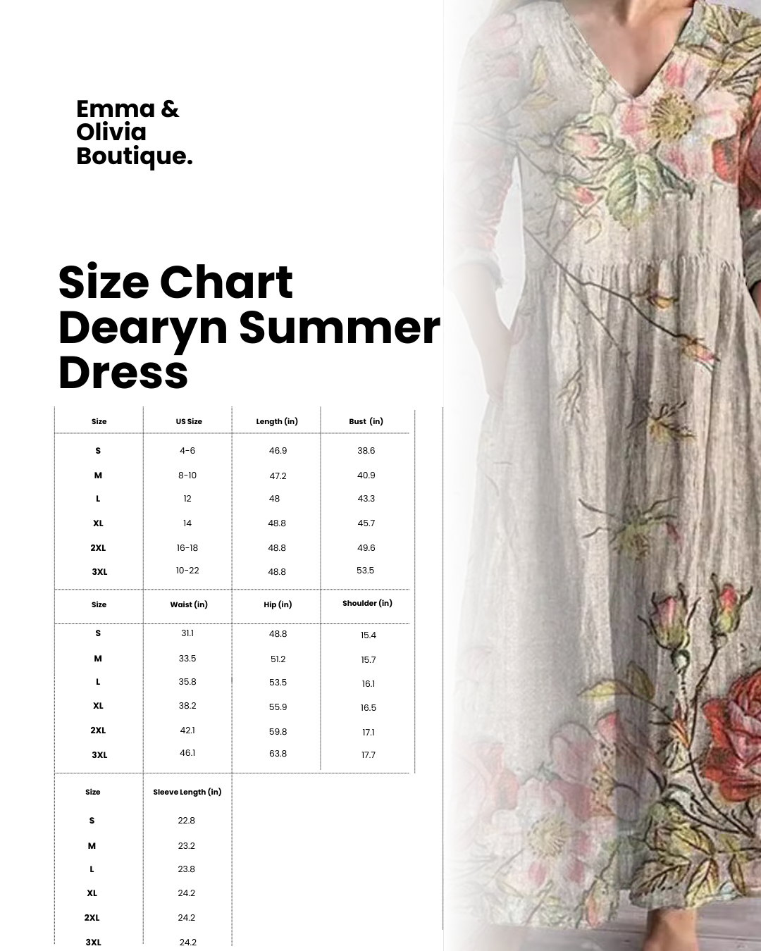 Dearyn | Letní šaty s výstřihem do V a květinovým vzorem