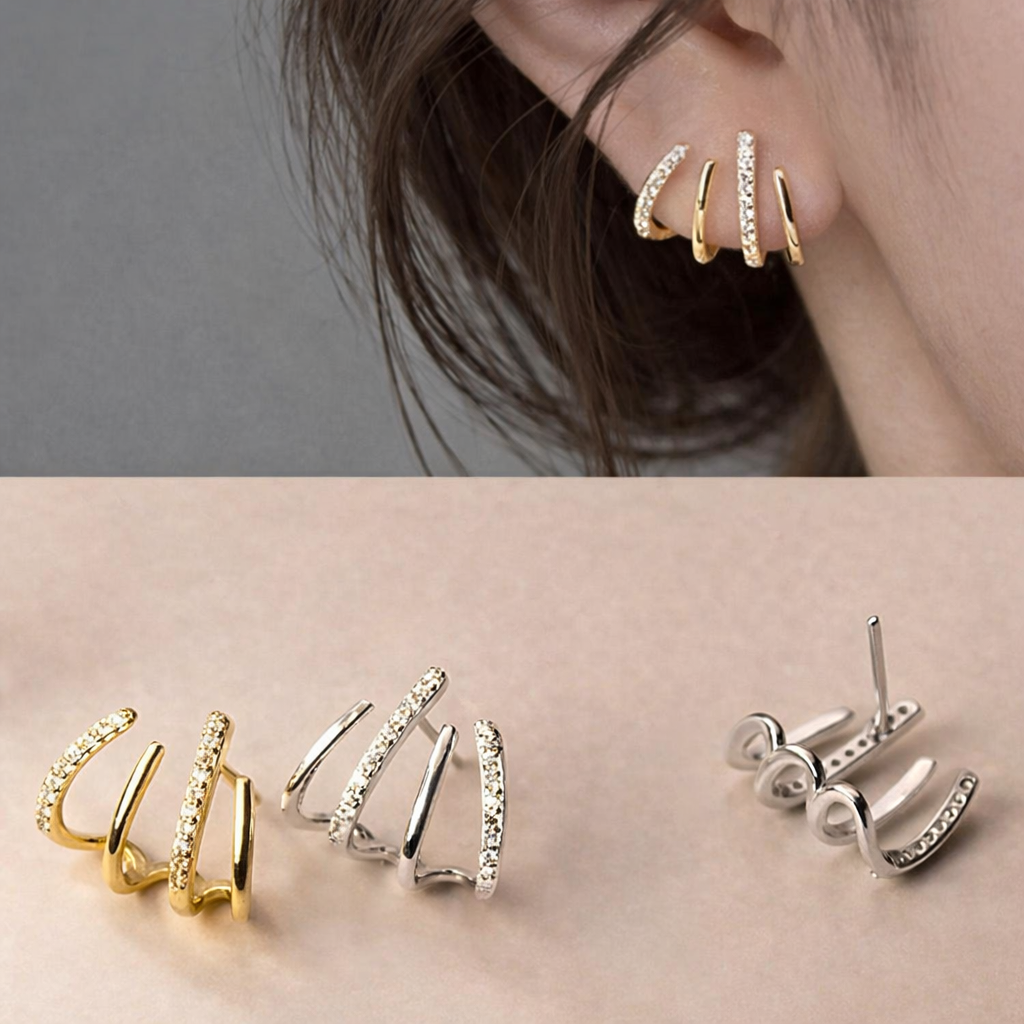 Zabby – spirálové náušnice, typ ear cuff