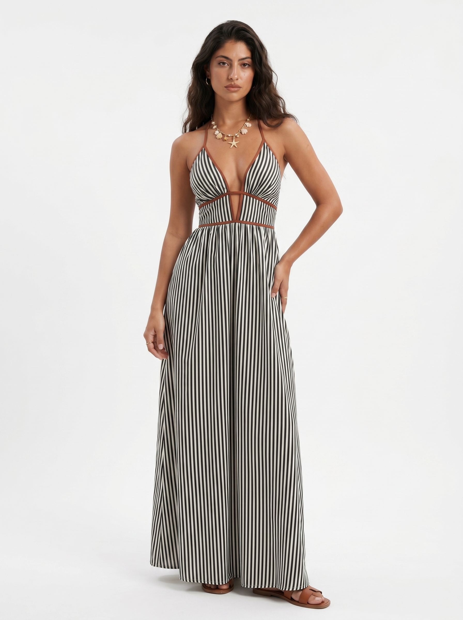 Lilliet - Sculptural Halter Maxi Dress