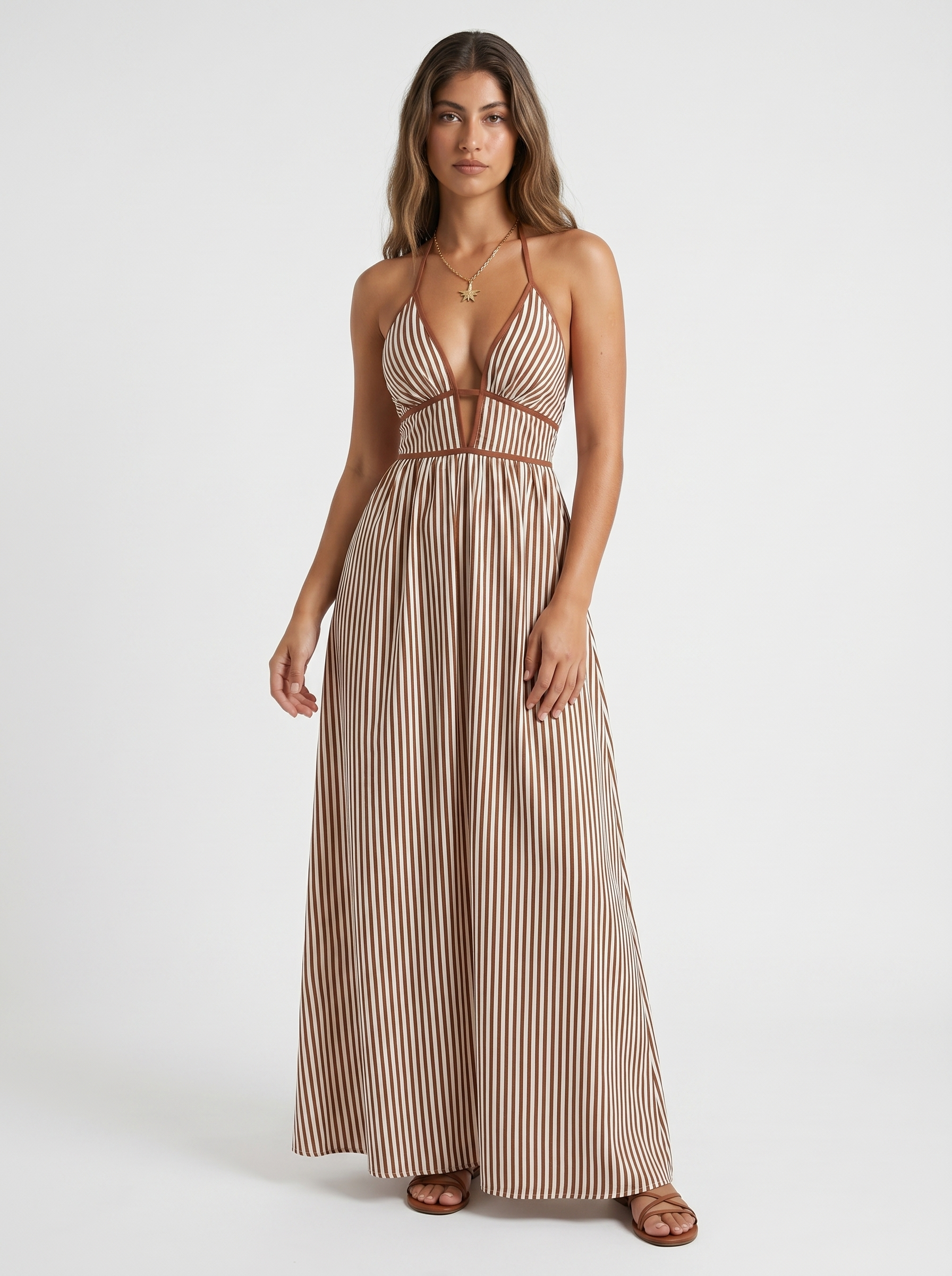 Lilliet - Sculptural Halter Maxi Dress