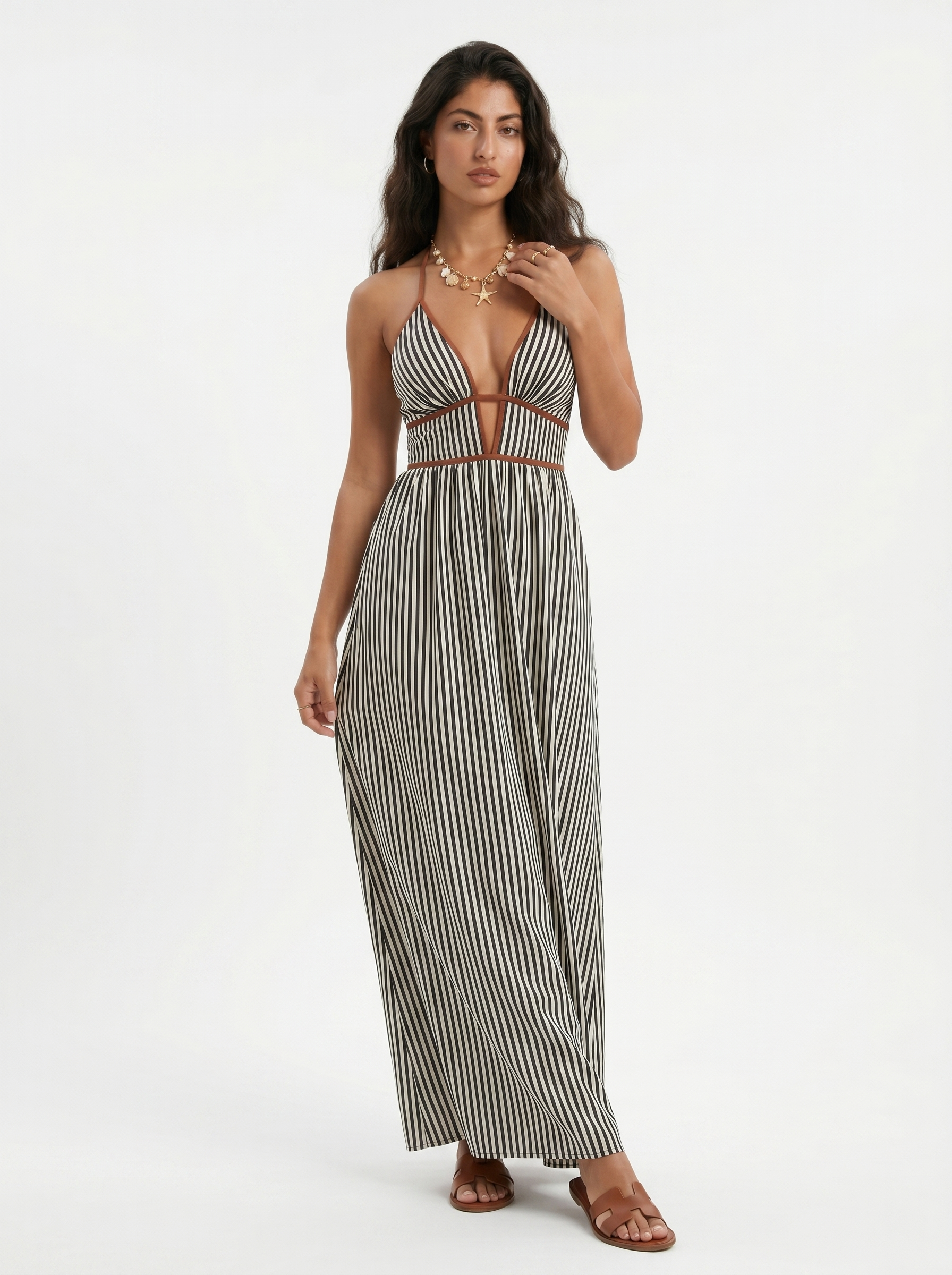 Lilliet - Sculptural Halter Maxi Dress
