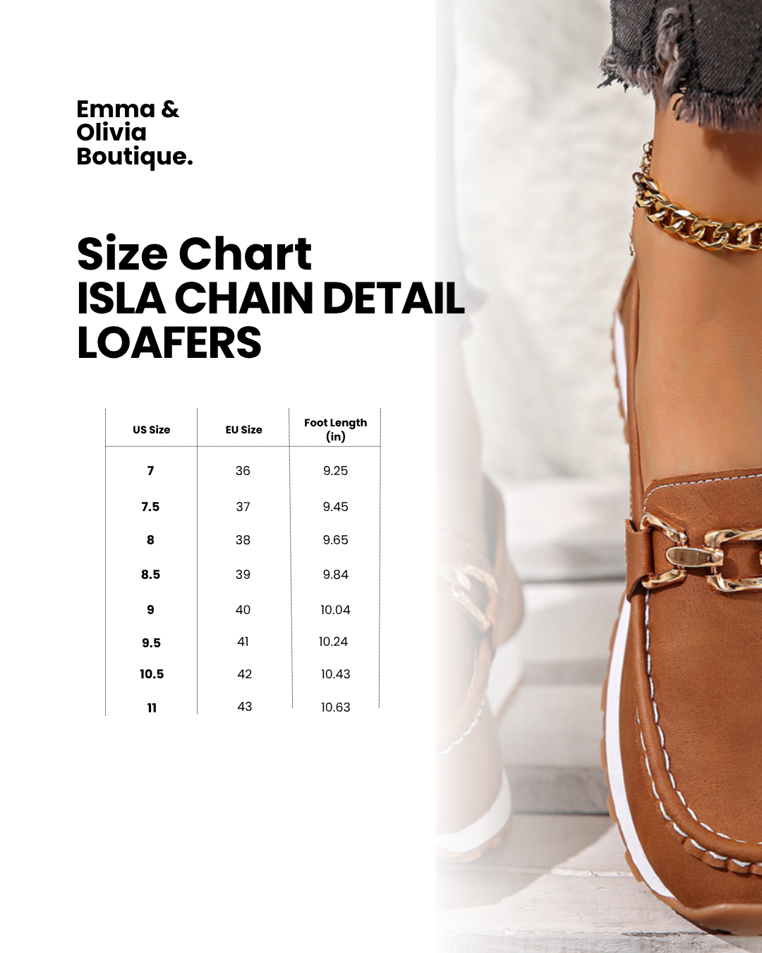 ISLA CHAIN DETAIL LOAFERS