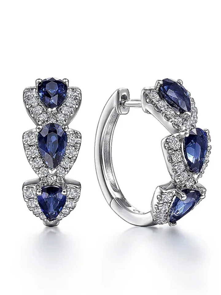 SEREN SAPPHIRE HOOP EARRINGS