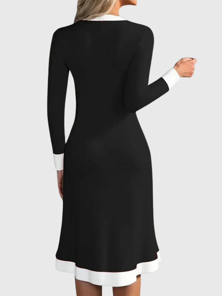 ROBE RAINA ÉLÉGANTE À MANCHES LONGUES
