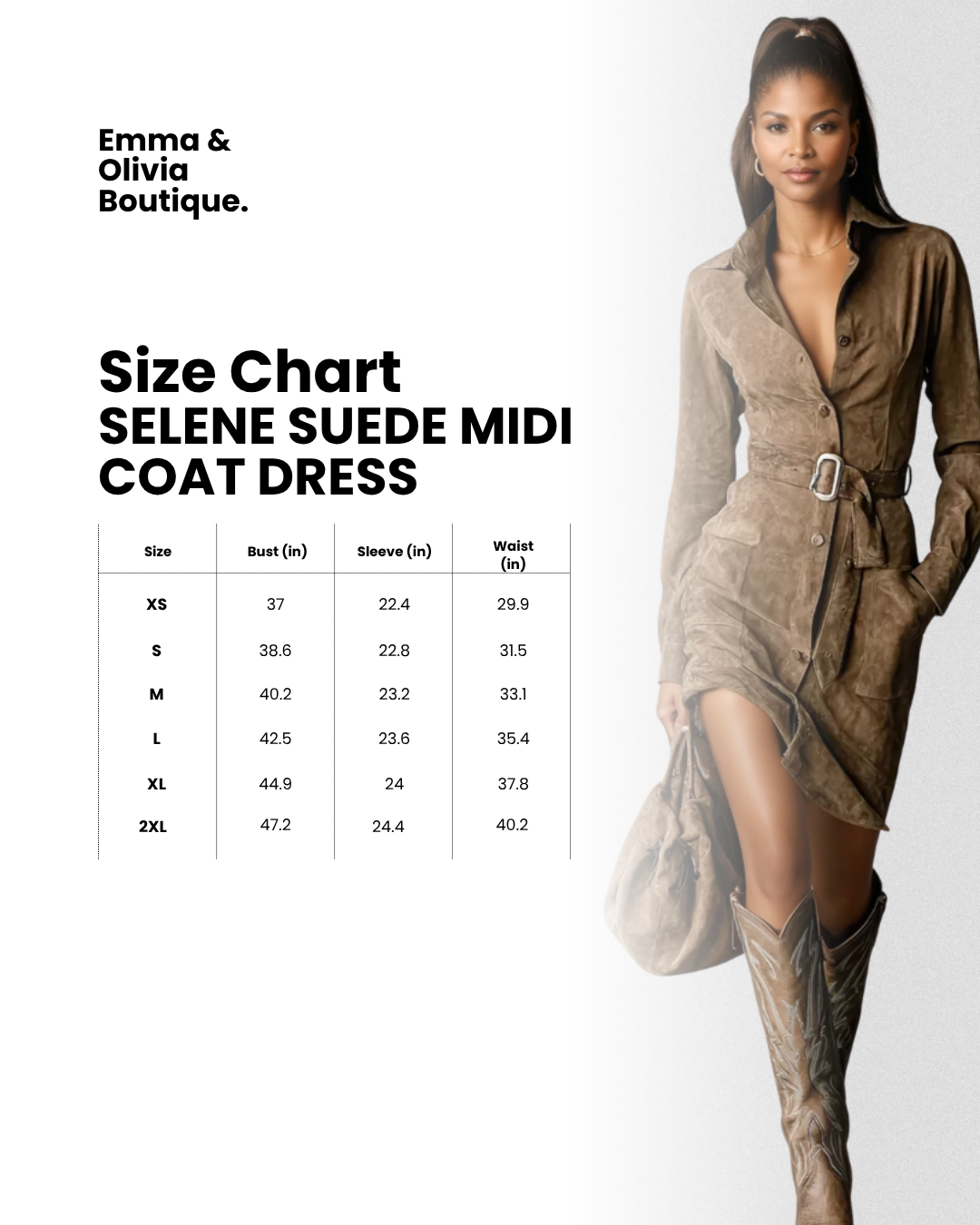SELENE SUEDE MIDI COAT DRESS