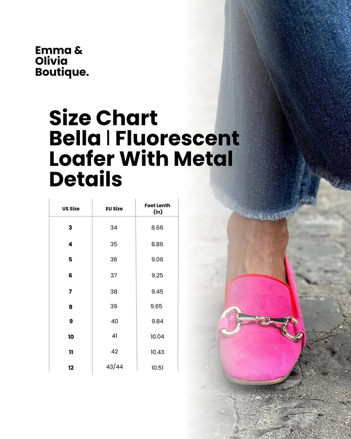 Bella | Fluorescent Loafer With Metal Detail
