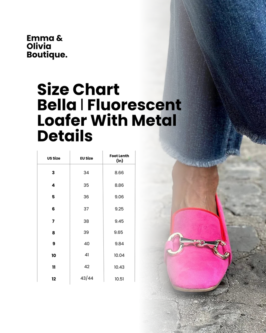 Bella | Mocassin fluo à détail métallique