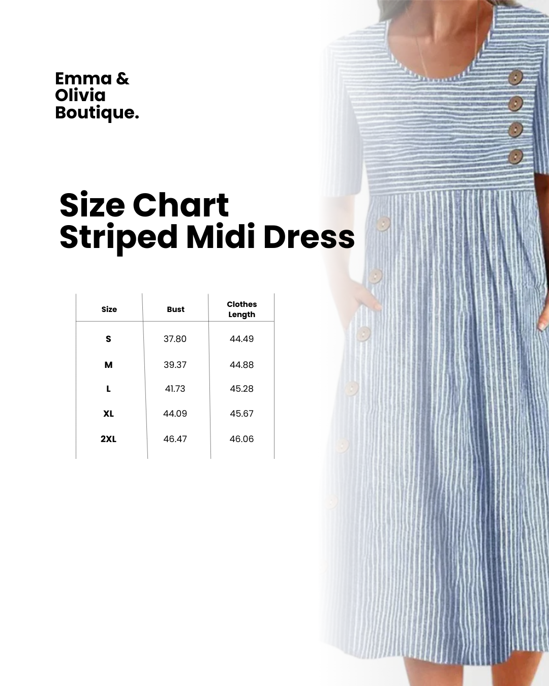Wanda™ Striped Midi Dress