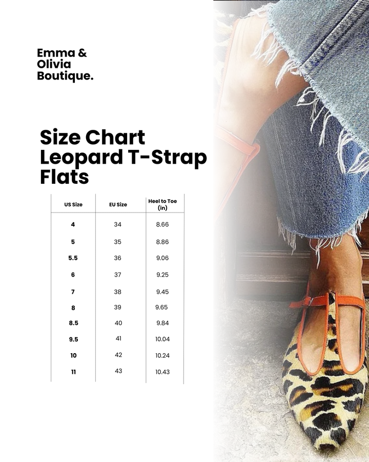 LEOPARD T-STRAP FLATS