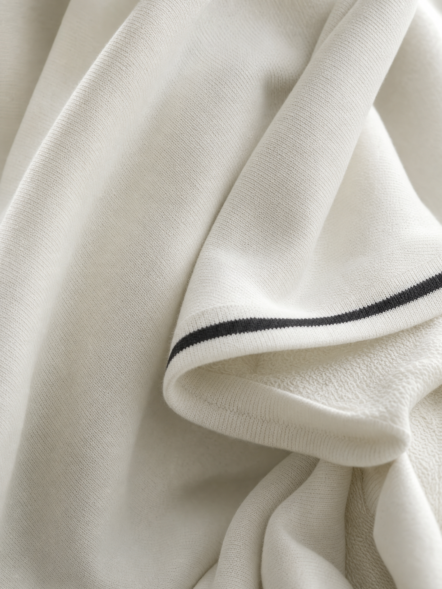Women's Minimalist White-trimmed Button-down Collar Sweatshirt Maxi Dress
