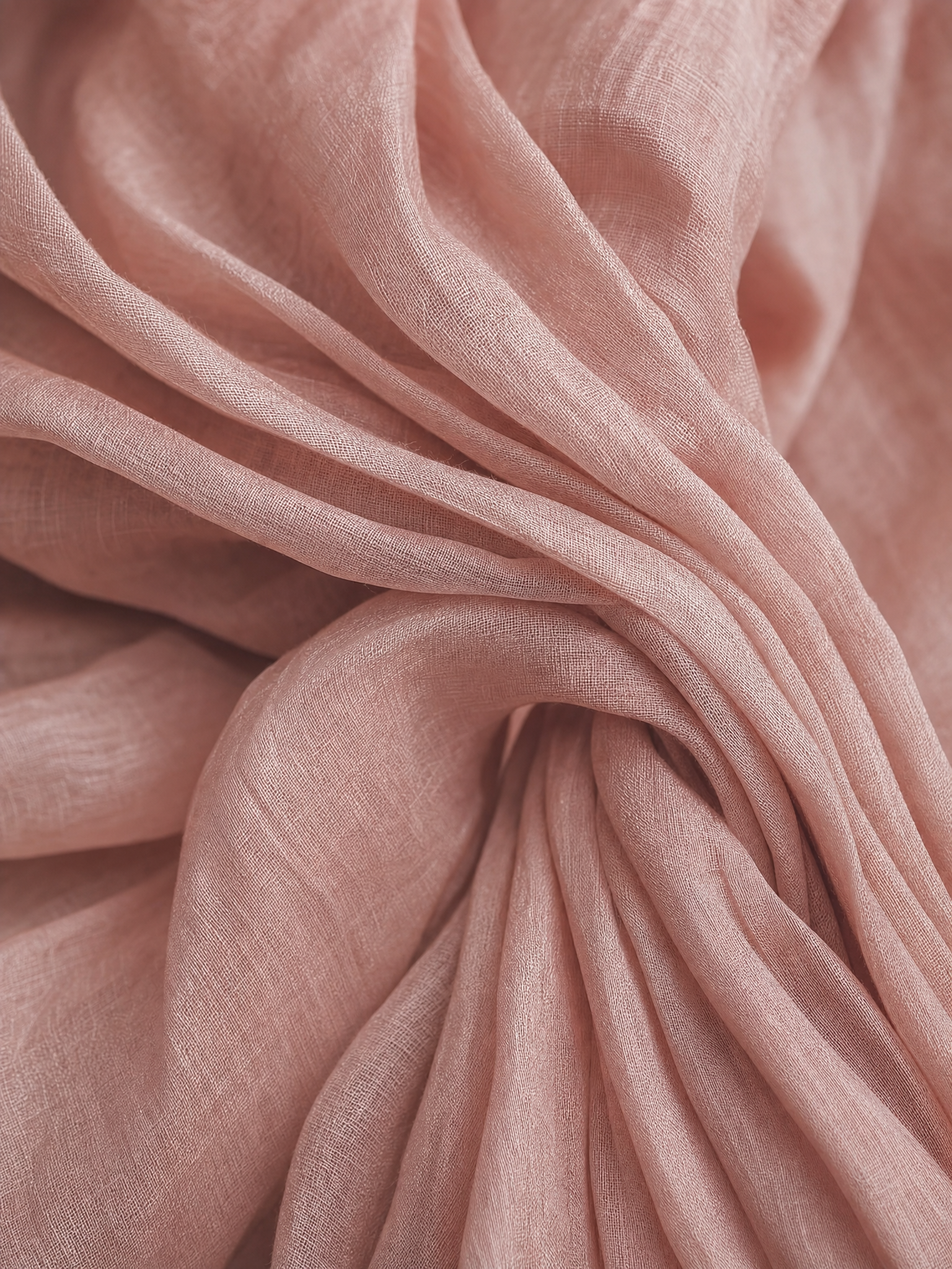Women's  Pink Minimalist V-neck Linen Blend Maxi Dress