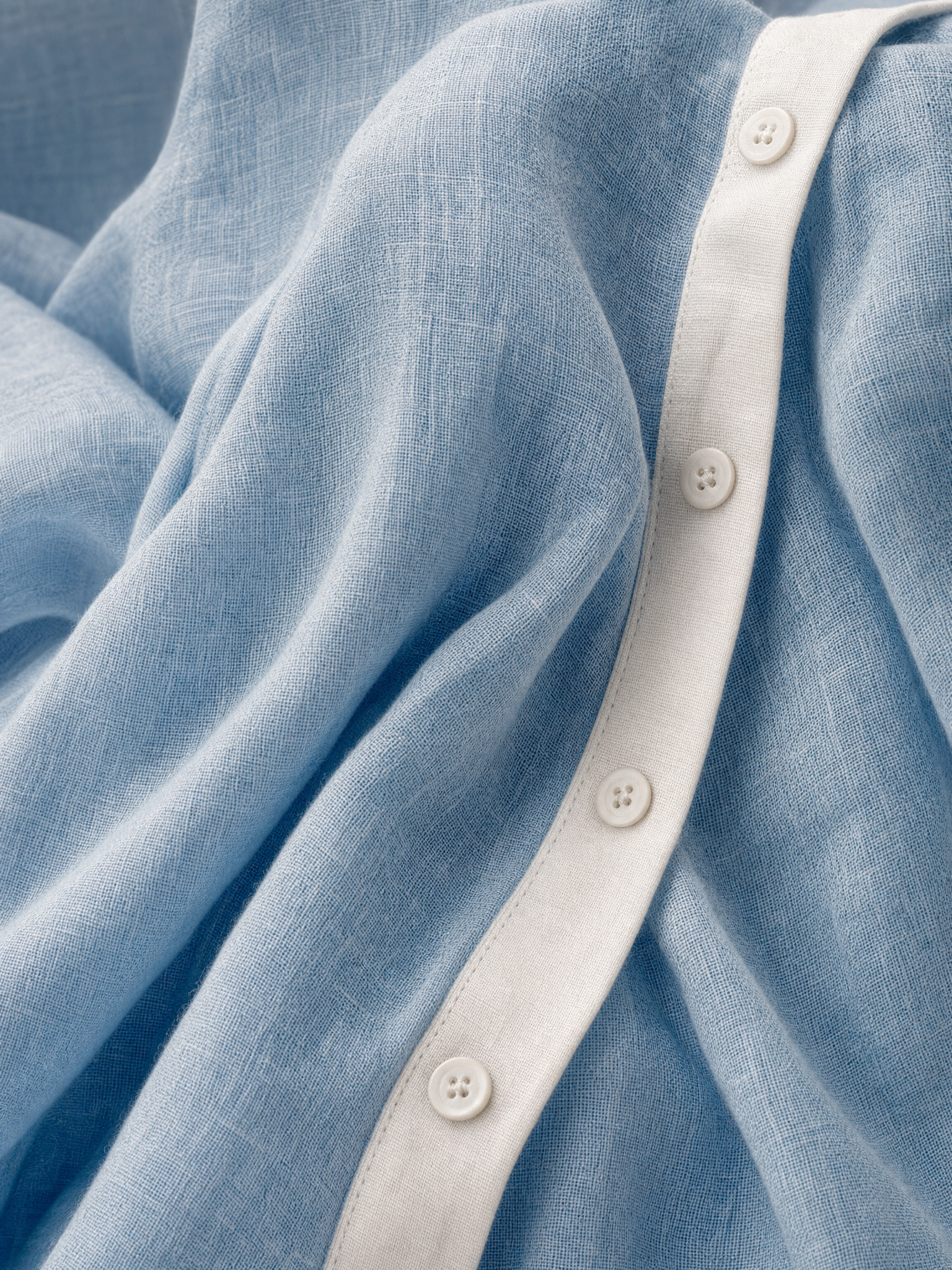 Women's Minimalist Linen Blend Short-sleeved Shirt Maxi Dress