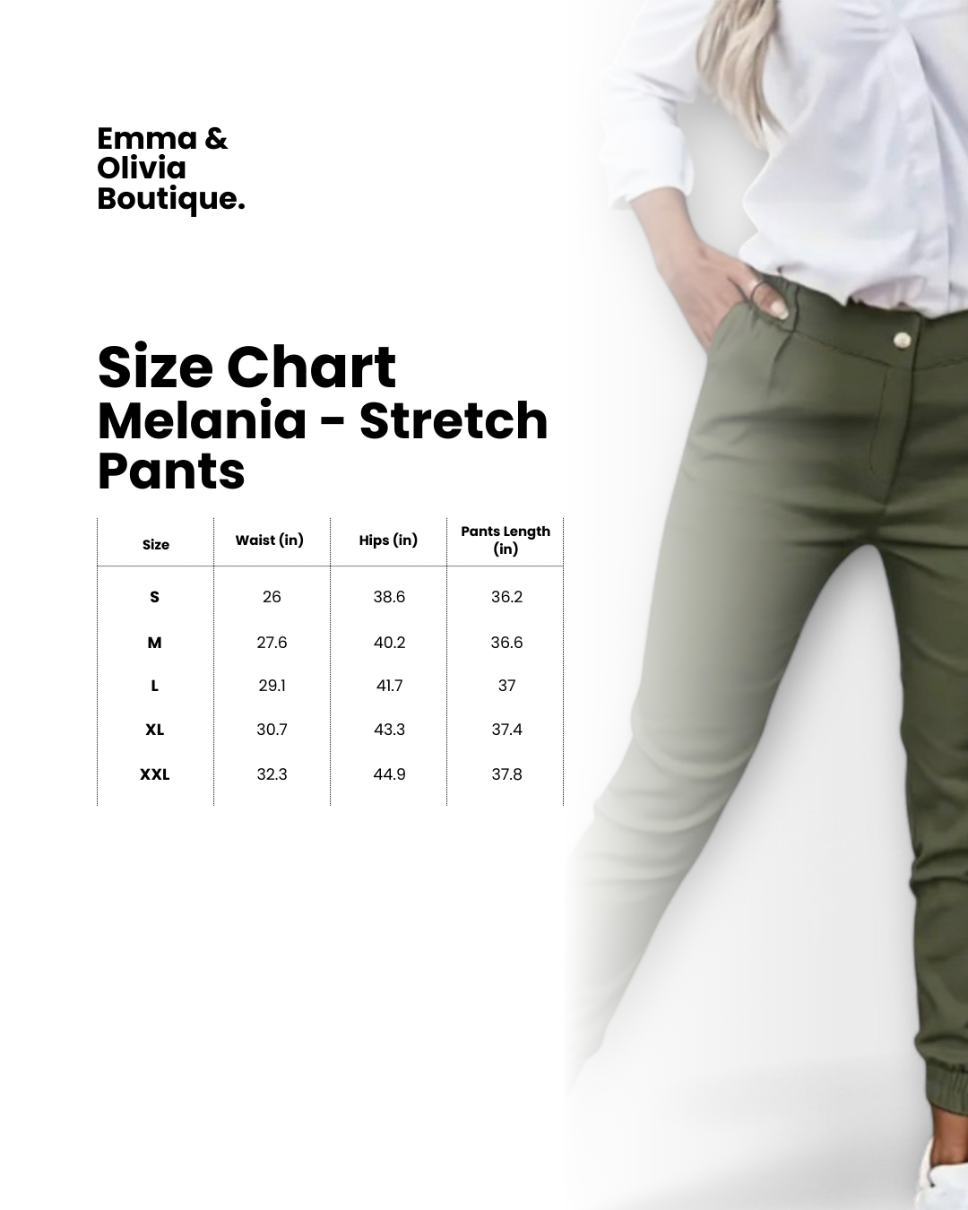 Melania - Pantalones elásticos