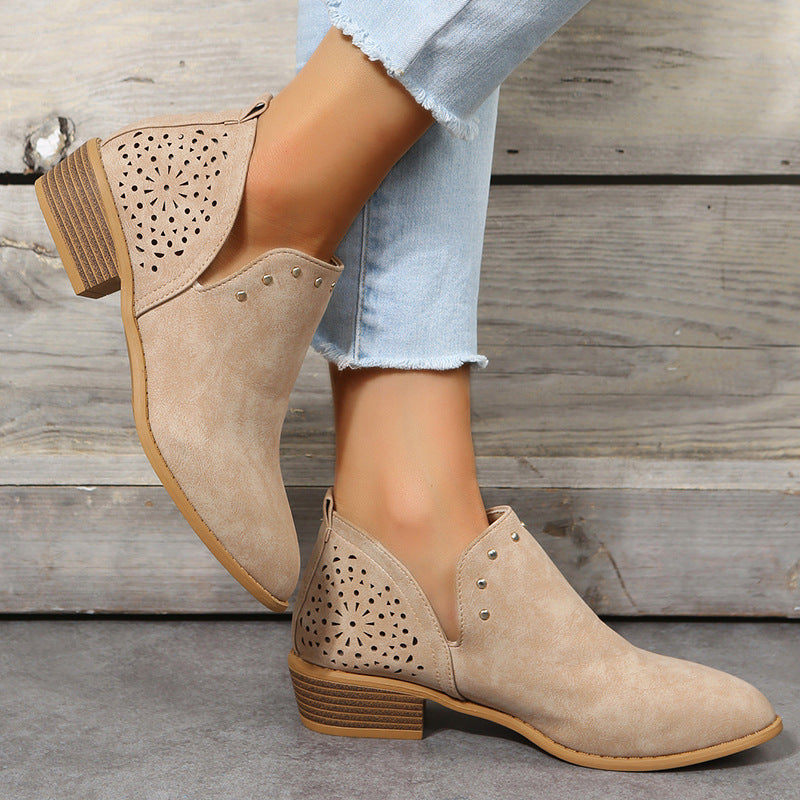 Caitlin | Bottines courtes perforées
