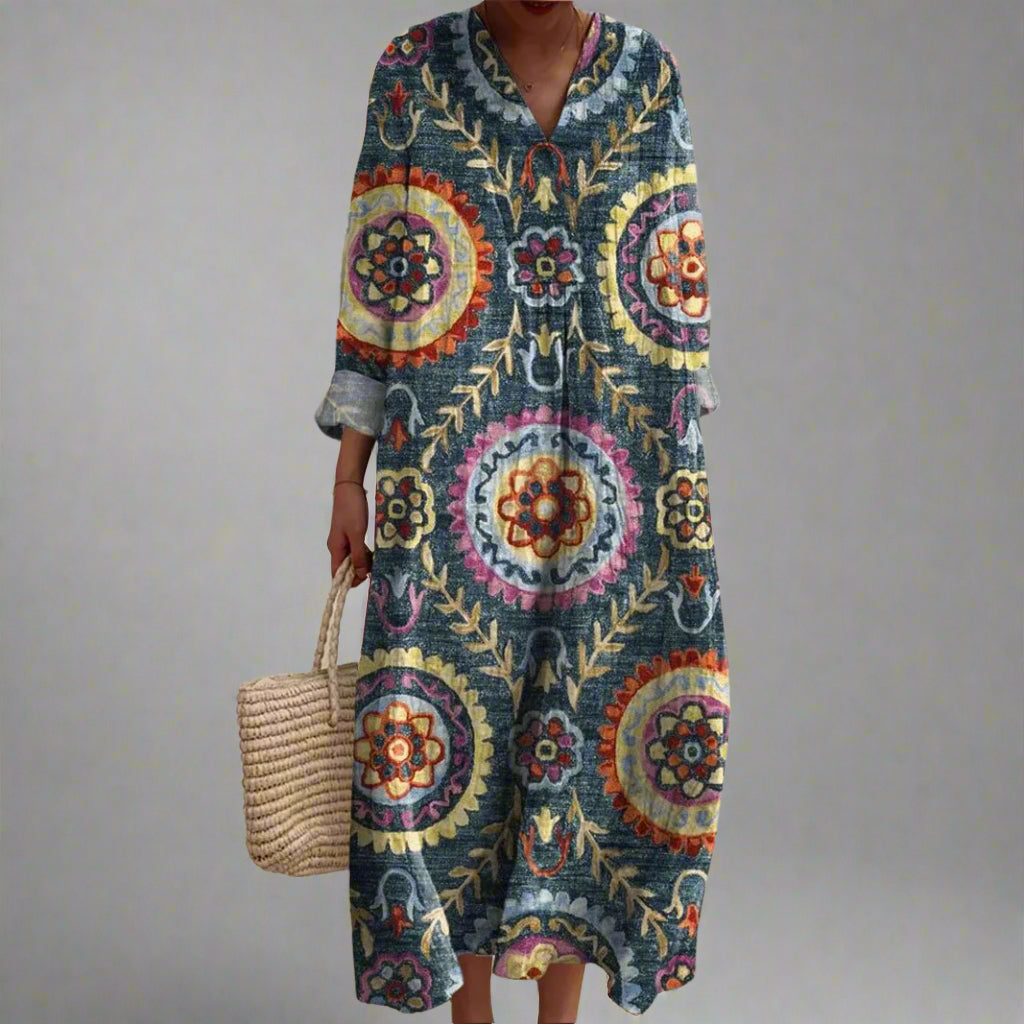 Olivia | Vestido geométrico elegante