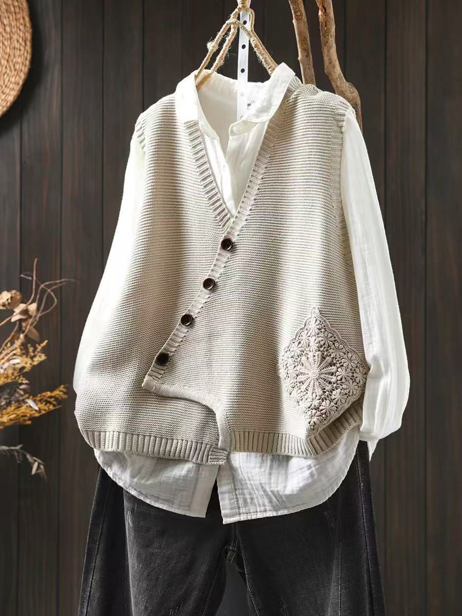 Minnie | Gilet tricoté d'inspiration rétro