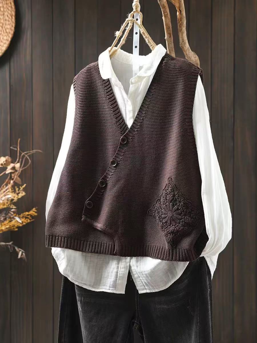 Minnie | Gilet tricoté d'inspiration rétro