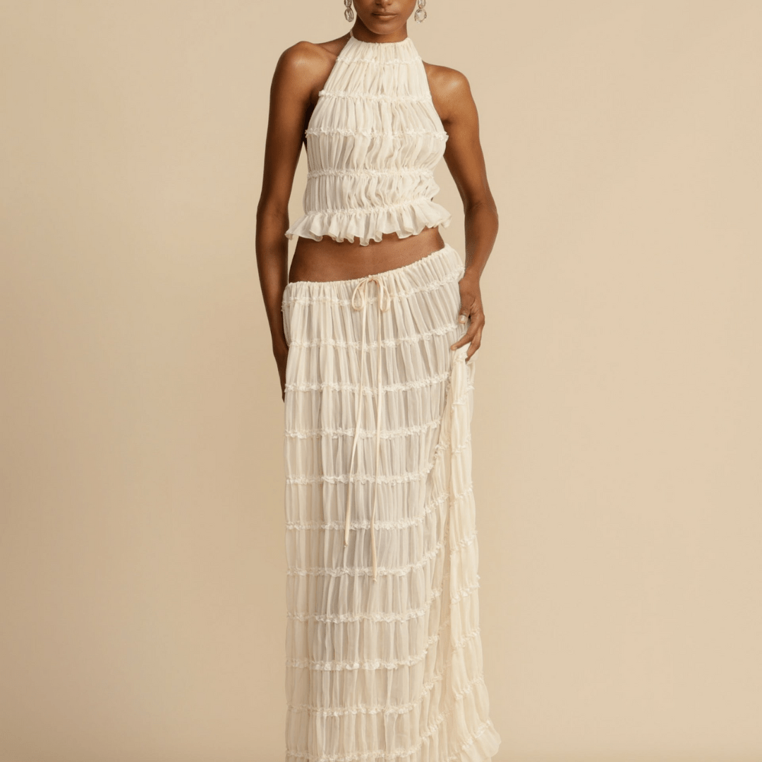 Lira| Conjunto de Top Halter y Falda