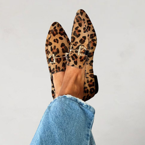 Bianca | Mocassins imprimé léopard