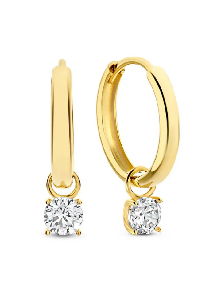 ELARO GOLD DROP HOOPS