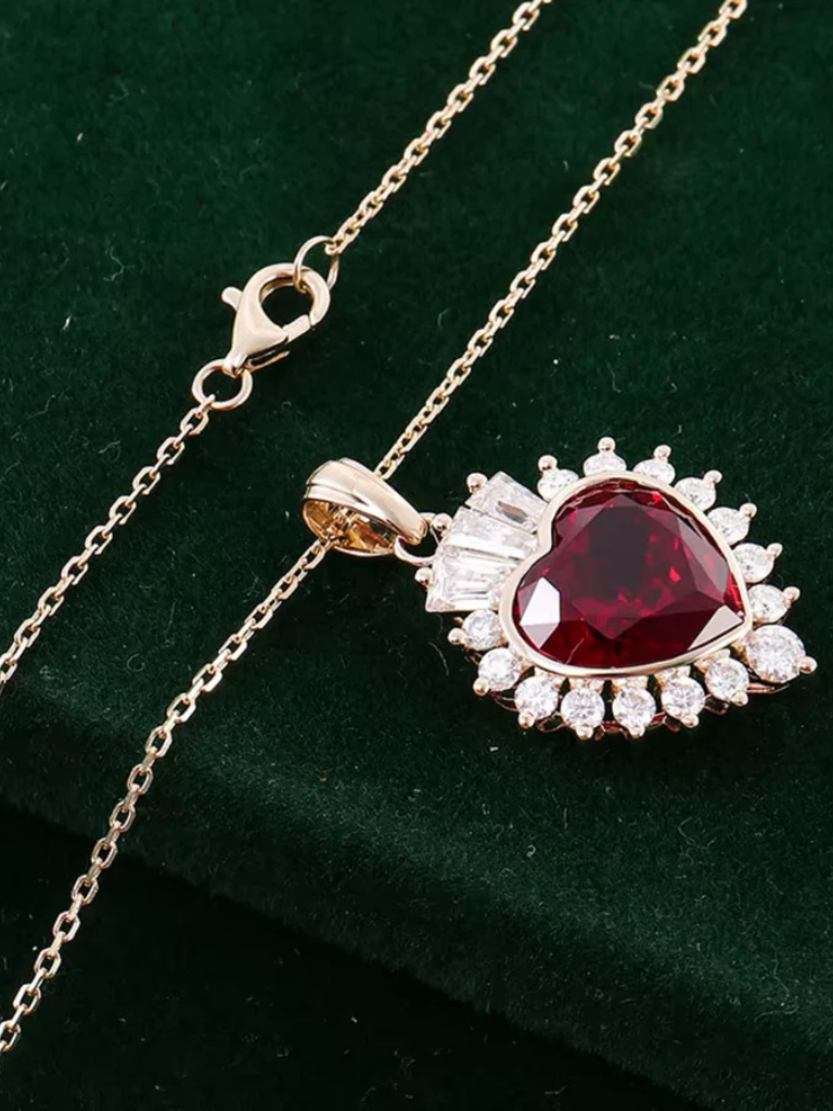 IMARA RUBY HEART PENDANT