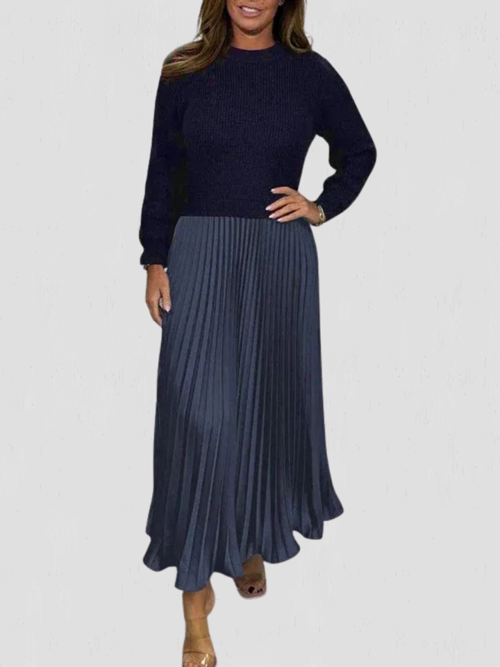 ELEGANCE PLEATED HOLIDAY DRESS