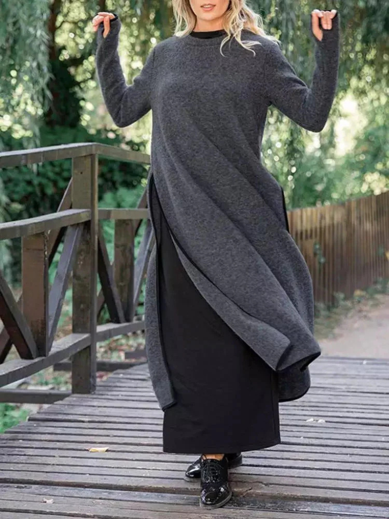 ROBE LONGUE EN MAILLE SOUPLE DANTE