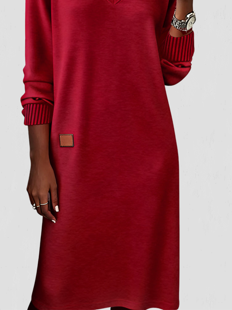 ROBE À COL EN V ESSENTIEL DEMI