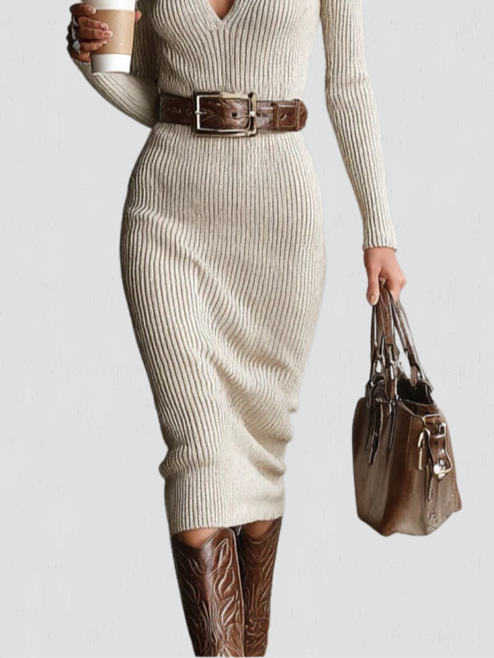 SASCHA RIBBED ELEGANCE DRESS