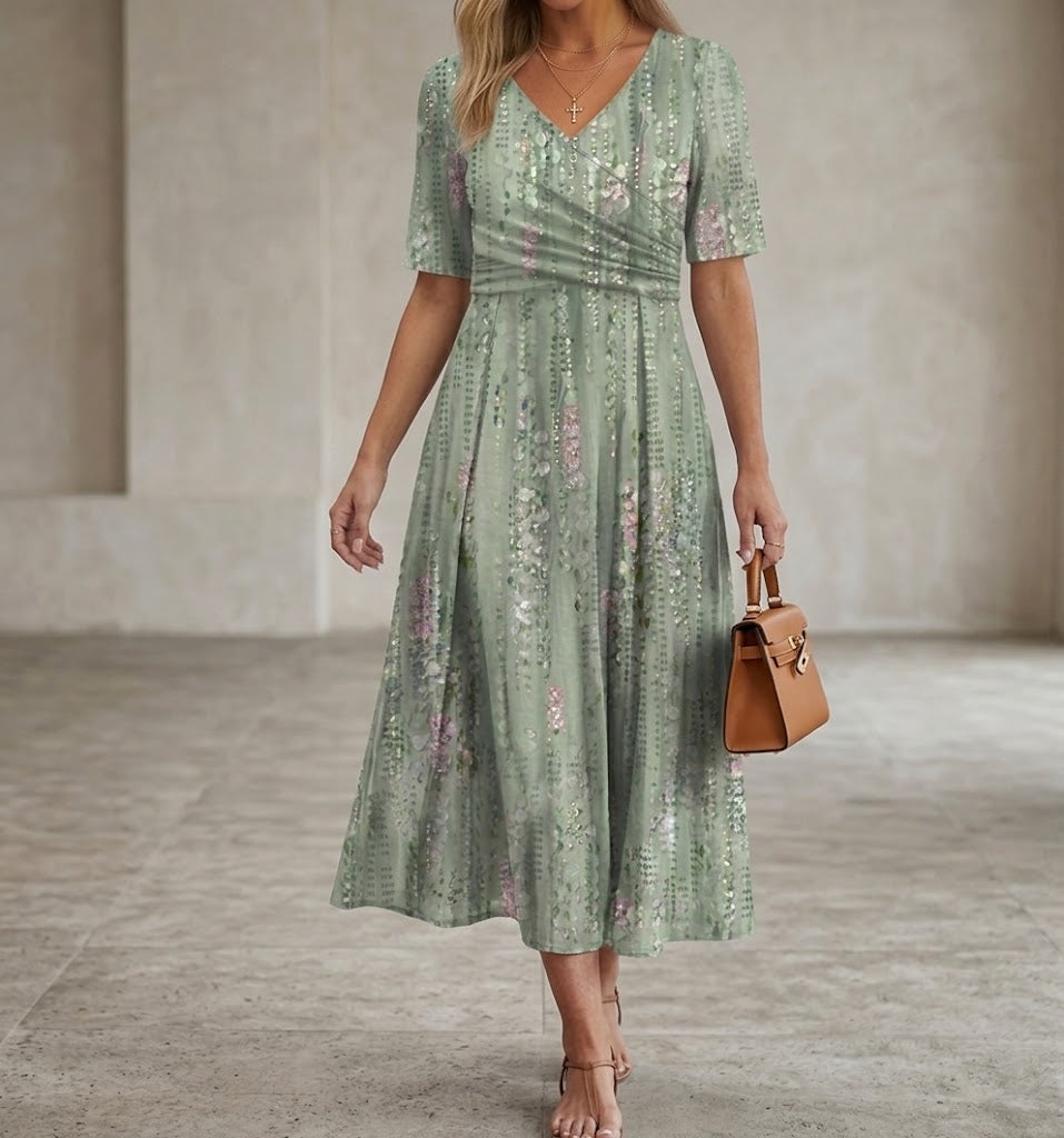 Bella | Midi Dress with Flattering Tummy Coverage